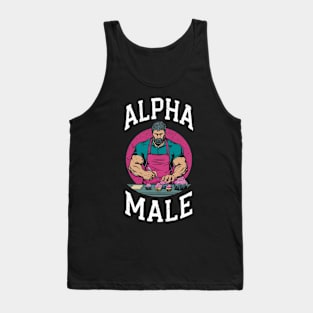 Alpha Male Funny Baker Baking Gift Fathers Day Gay Man LGBT Pride Cupcake Tank Top